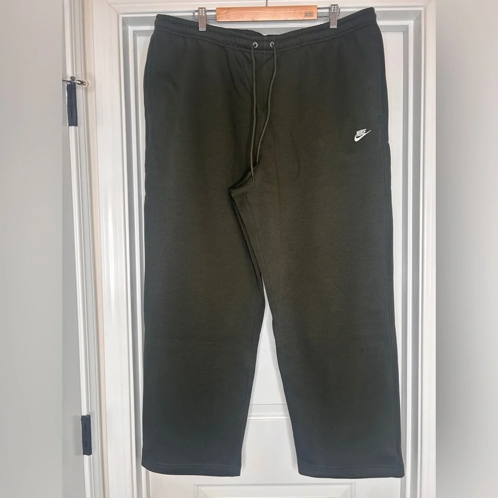 Nike Men’s Sportswear ClubMen's Fleece Bungee Pants, Sequoia Olive Green, XXL